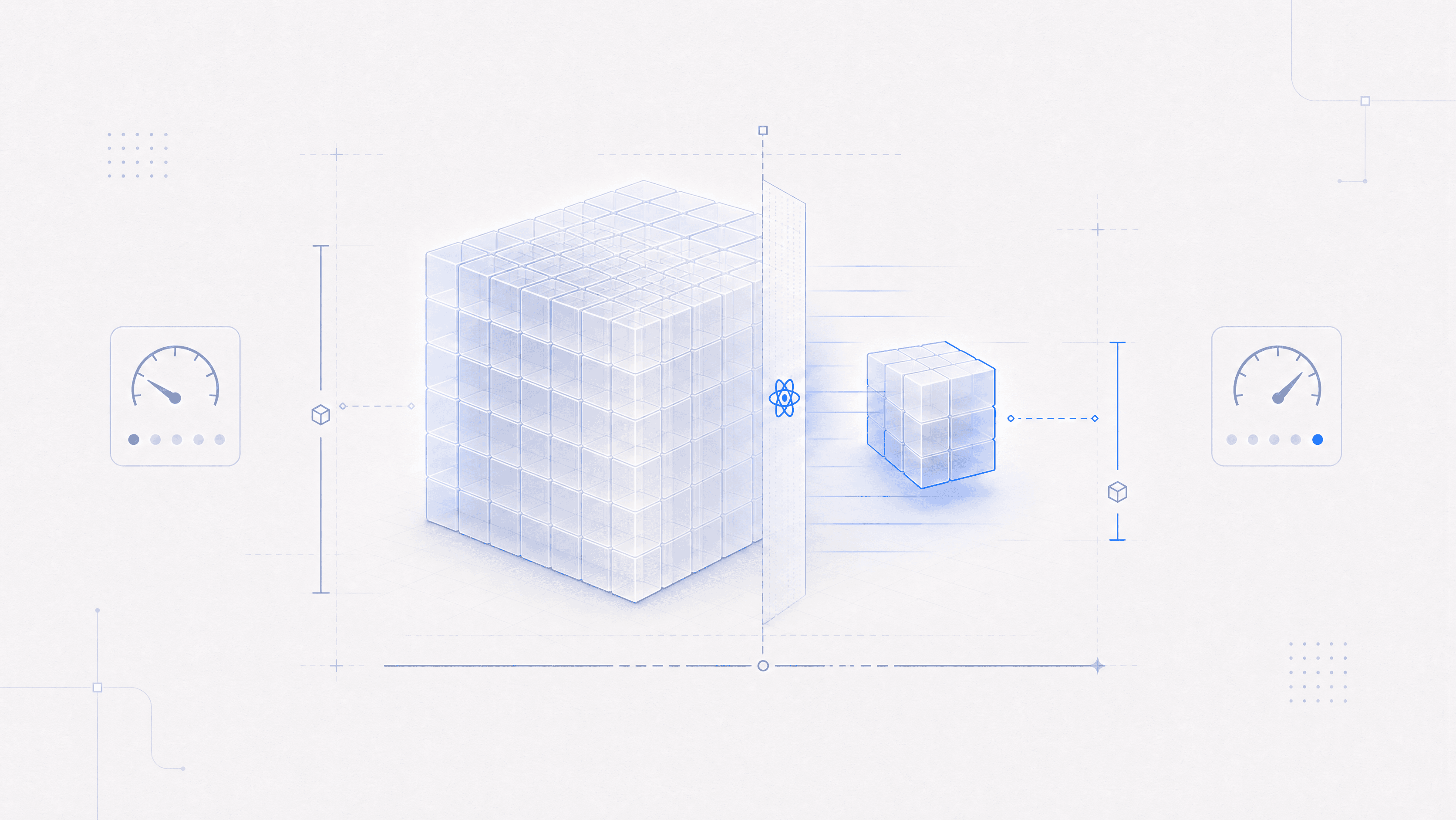 Abstract cover illustration for RSC made our site much faster