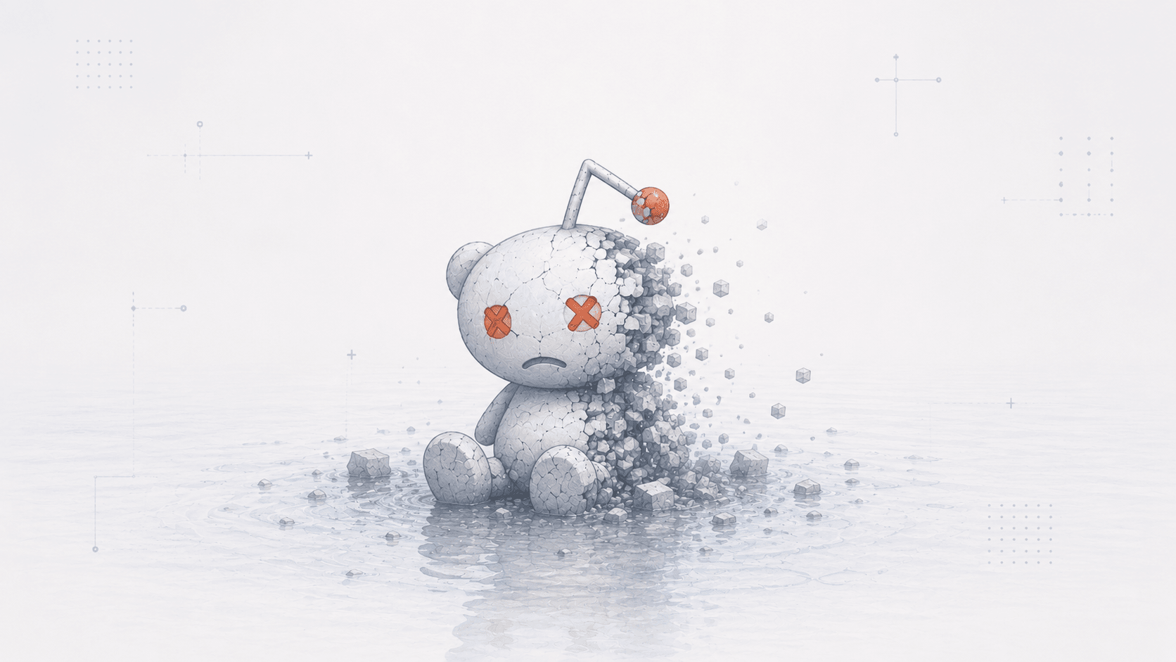 Abstract cover illustration for Startups are ruining Reddit with AI SEO slop