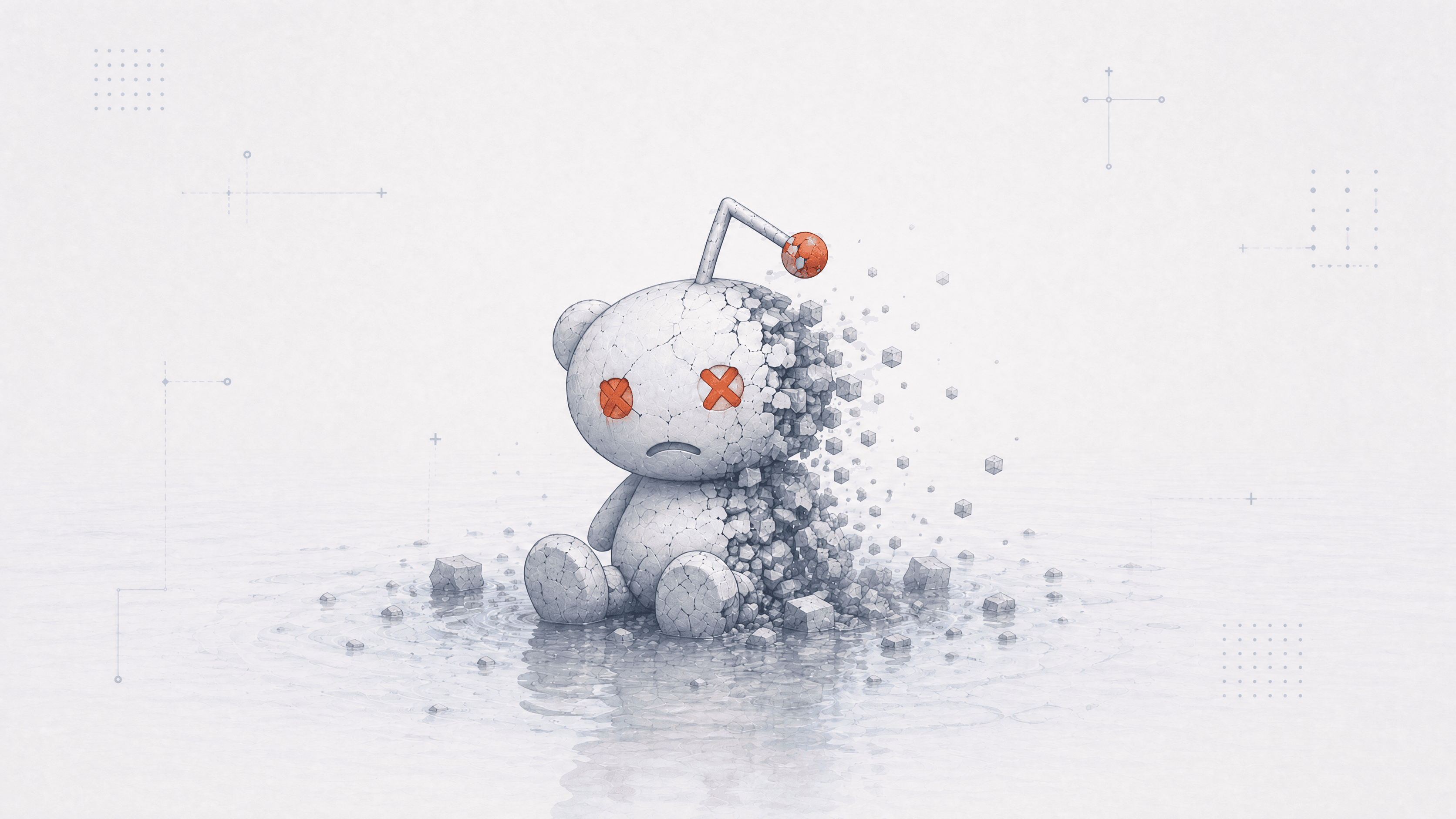 Abstract cover illustration for Startups are ruining Reddit with AI SEO slop