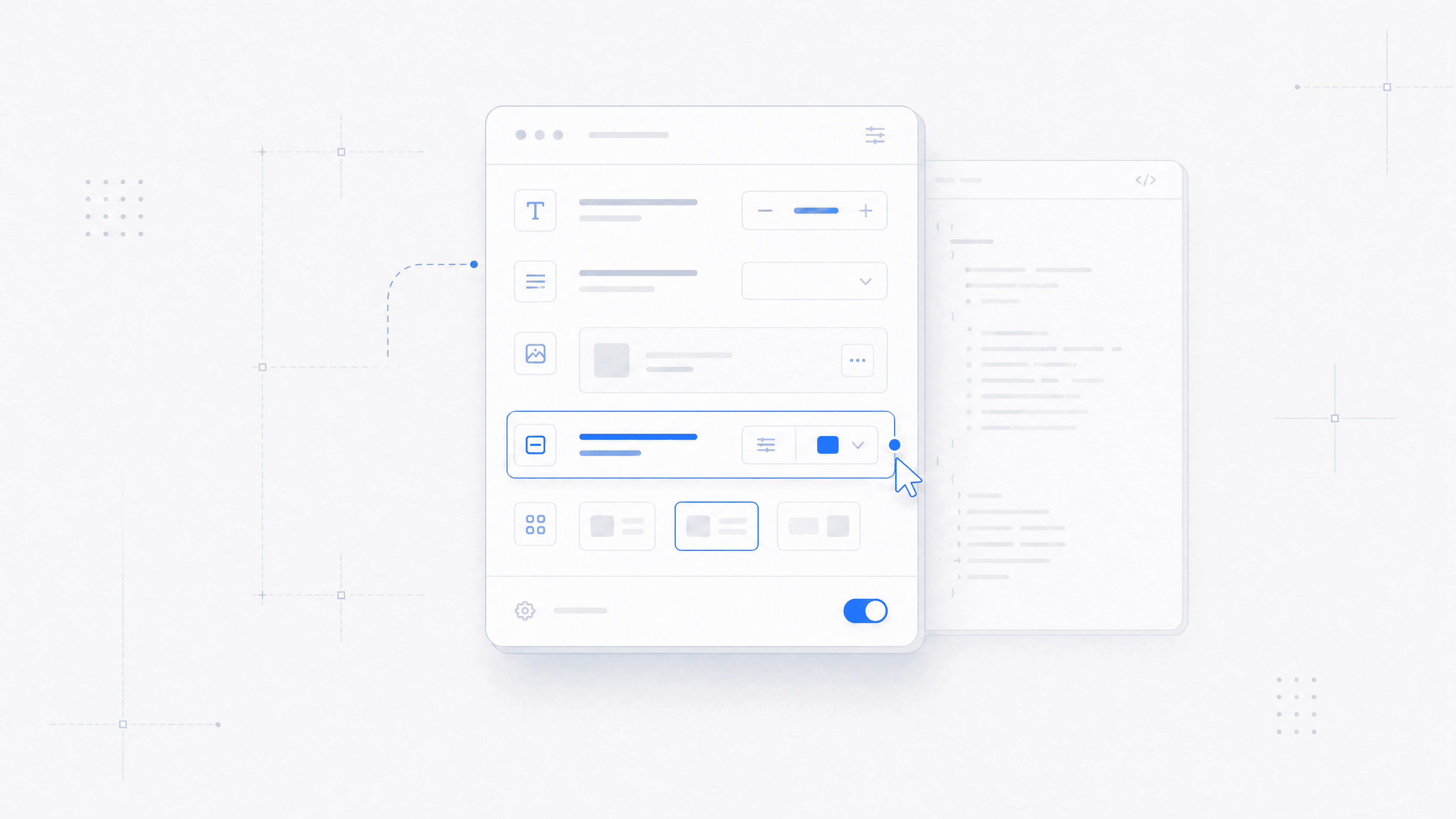 Abstract cover illustration for Visual Editor