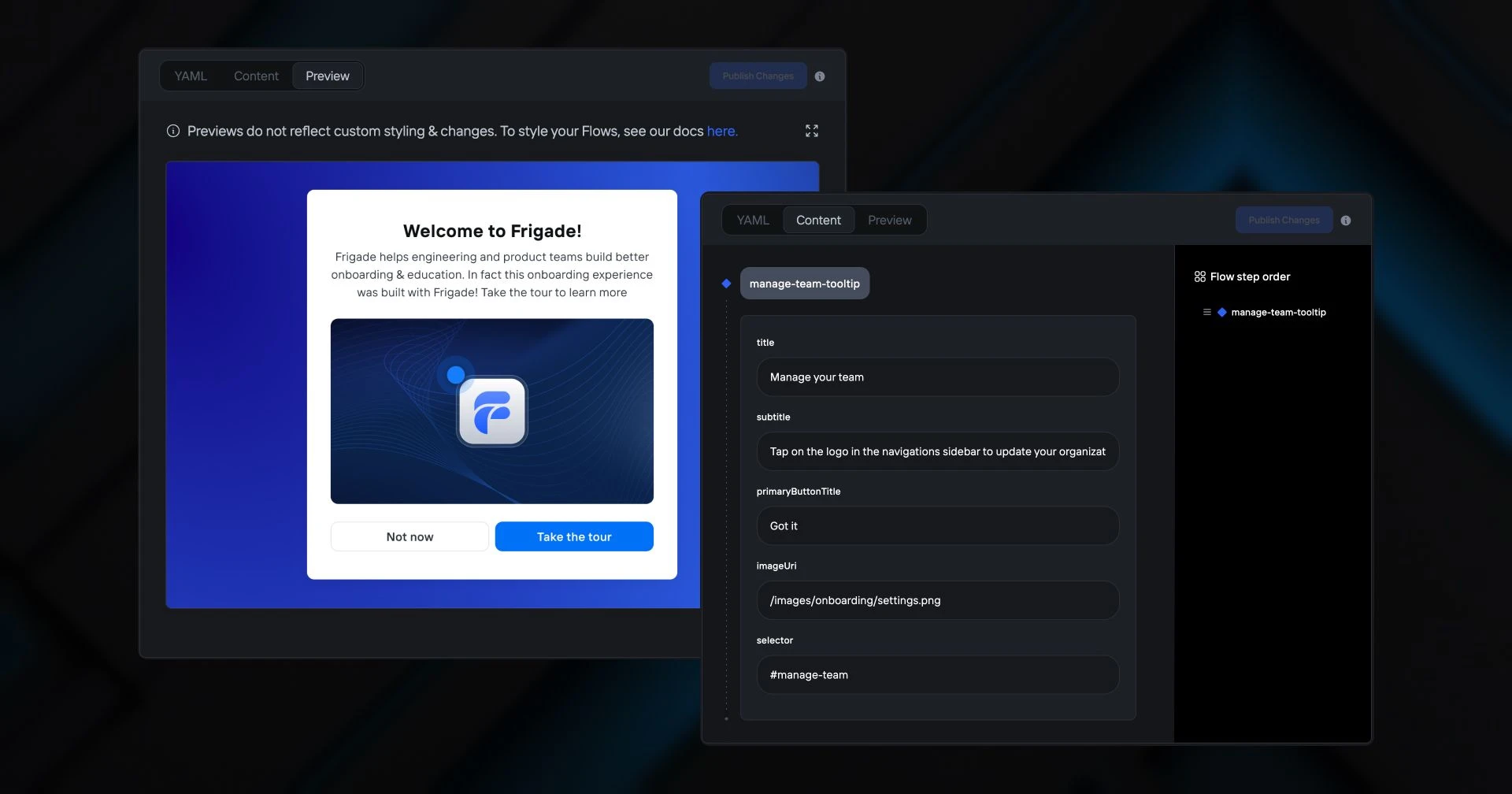 Frigade Engage update screenshot